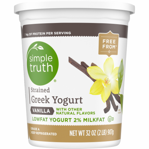 Simple Truth® 2% Low-fat Strained Vanilla Greek Yogurt Perspective: back