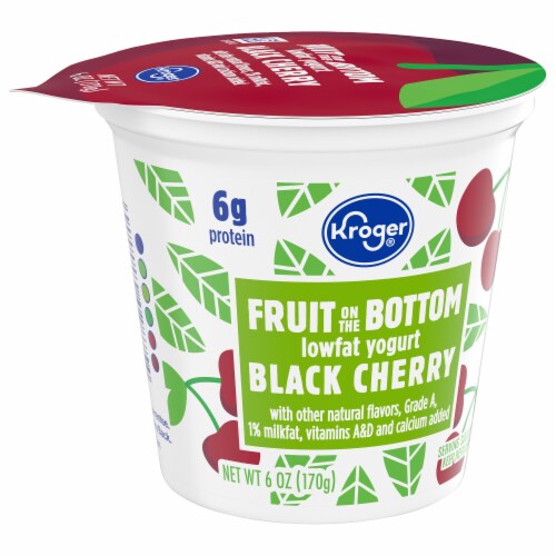 Kroger® Black Cherry Fruit On The Bottom Lowfat Yogurt Cup Perspective: back