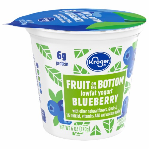 Kroger® Blueberry Fruit On The Bottom Lowfat Yogurt Cup Perspective: back