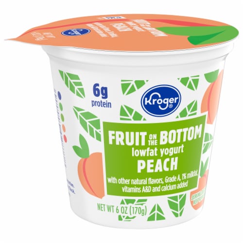 Kroger® Peach Fruit On The Bottom Lowfat Yogurt Cup Perspective: back