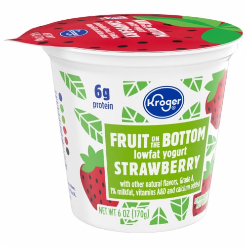 Kroger Strawberry Low Fat Yogurt Cup Perspective: back