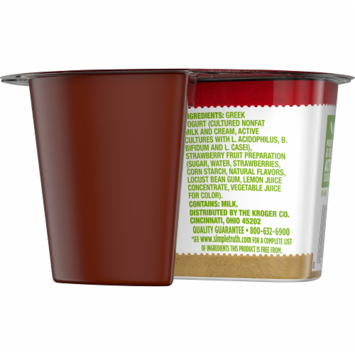 Simple Truth® 2% Strained Strawberry Greek Yogurt Perspective: back
