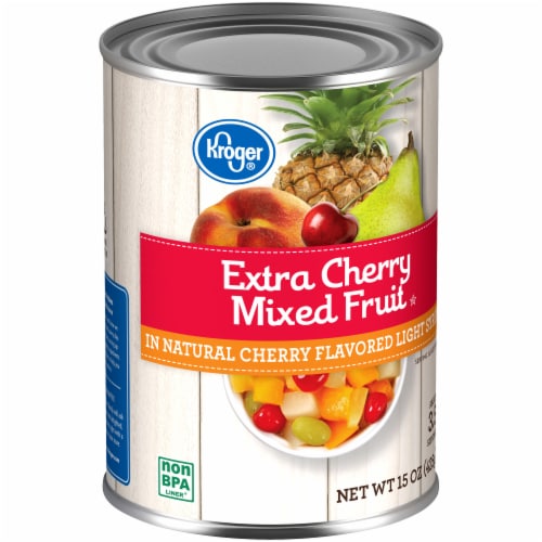 Kroger® Canned Extra Cherry Mixed Fruit in Light Syrup Perspective: back