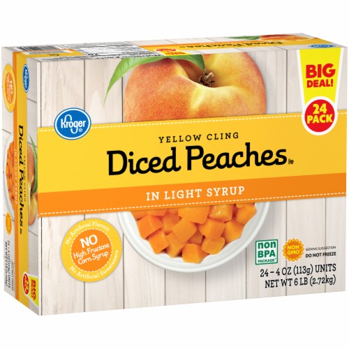 Kroger® Yellow Cling Diced Peach Cups in Light Syrup BIG DEAL! Perspective: back