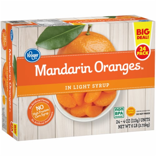 Kroger® Mandarin Orange Cups in Light Syrup BIG DEAL! Perspective: back