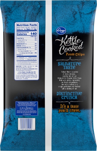 Kroger Kettle Cooked Original Reduced Fat Potato Chips Perspective: back