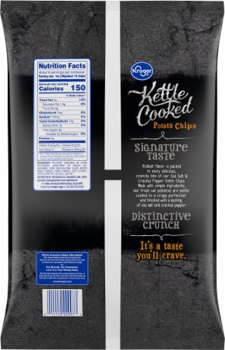 Kroger® Sea Salt and Cracked Pepper Kettle Potato Chips Perspective: back