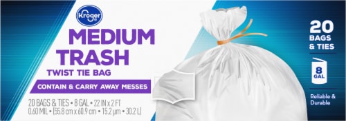 Kroger®  Medium 8 Gallon Twist Tie Trash Bags Perspective: back