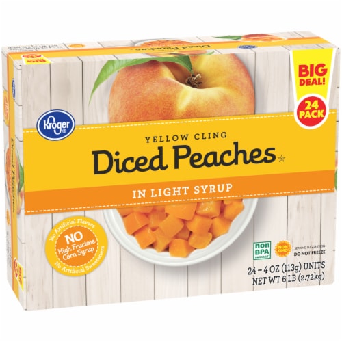 Kroger® Yellow Cling Diced Peach Cups in Light Syrup BIG DEAL! Perspective: back