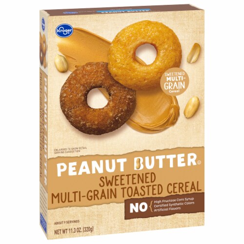 Kroger® Peanut Butter Multi-Grain Toasted Cereal Perspective: back