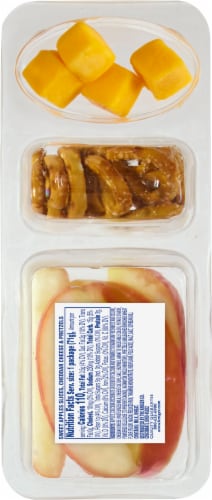 Kroger® Sweet Apples Pretzels & Cheddar Cheese Snack Tray Perspective: back