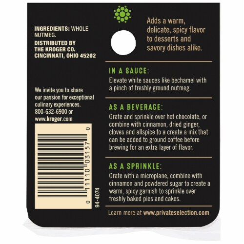 Private Selection® Whole Nutmeg Perspective: back