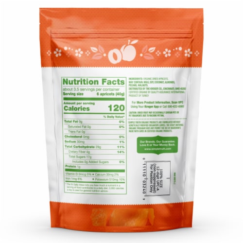 Simple Truth Organic® Dried Apricots Perspective: back