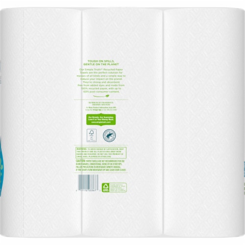 Simple Truth™100% Recycled Paper Towels Perspective: back
