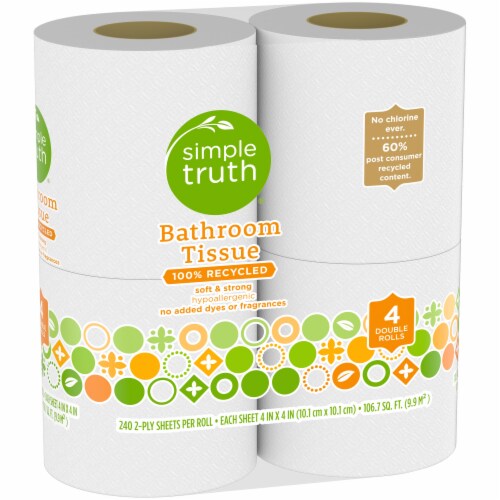 Simple Truth® Toilet Paper 100% Recycled Double Roll Perspective: back