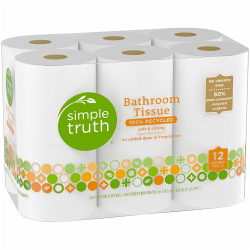 Simple Truth® Toilet Paper 100% Recycled Double Roll Perspective: back