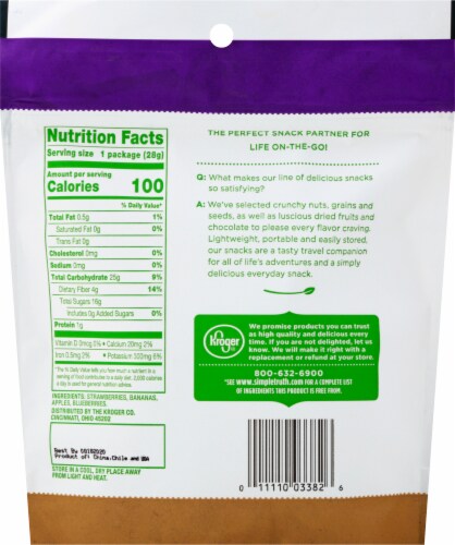 Simple Truth™ Gluten Free Freeze-Dried Mixed Fruit Pouch Perspective: back