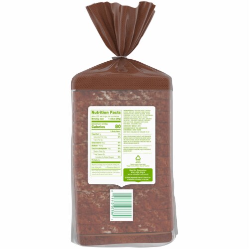 Simple Truth Organic® 100% Whole Wheat Round Top Bread Perspective: back
