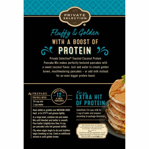 Private Selection® Toasted Coconut Protein Pancake Mix Perspective: back