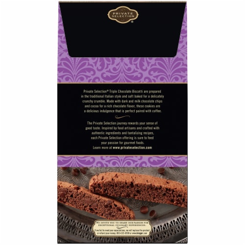 Private Selection® Triple Chocolate Biscotti Cookies Perspective: back
