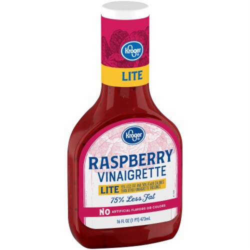 Kroger® Light Raspberry Vinaigrette Salad Dressing Perspective: back