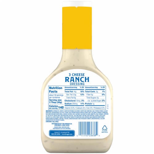 Kroger® 3 Cheese Ranch Salad Dressing Perspective: back