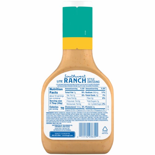 Kroger® Lite Southwest Ranch Style Dressing Perspective: back