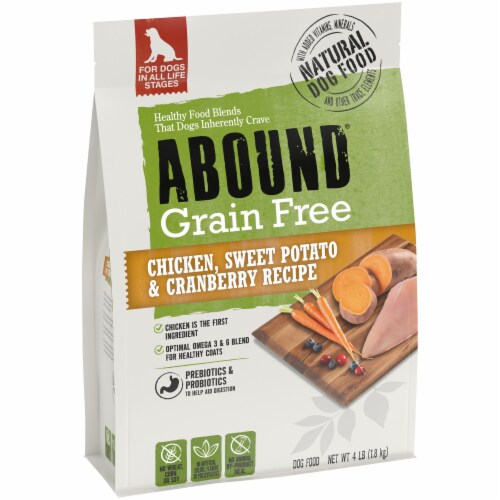 ABOUND® Grain Free All Life Stages Dry Dog Food Chicken Sweet Potato & Cranberry Perspective: back