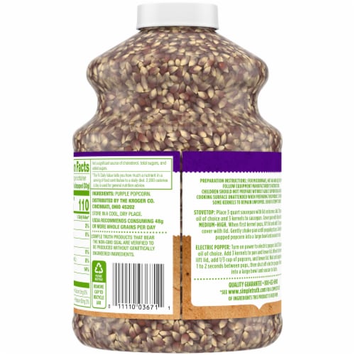 Simple Truth™ 100% Whole Grain Purple Popcorn Perspective: back