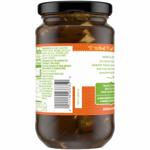Simple Truth Organic™ Sliced Jalapeno Peppers Jar Perspective: back