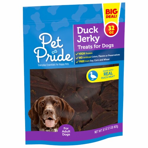 Pet Pride® Duck Jerky Dog Treats BIG DEAL! Perspective: back