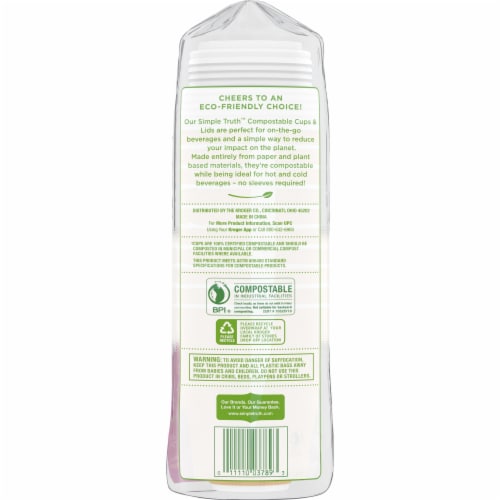 Simple Truth™ Compostable Coffee Cups & Lids Perspective: back