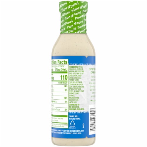 Simple Truth™ Plant Based Ranch Dressing Perspective: back