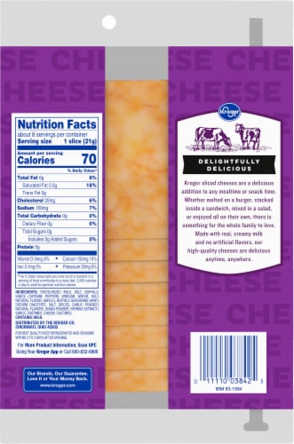 Kroger® Buffalo Jack Sliced Monterey Jack Cheese Perspective: back