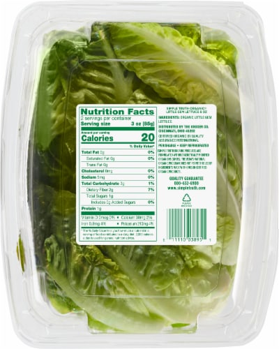 Simple Truth Organic® Little Gem Lettuce 6 oz Perspective: back