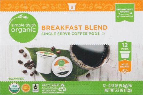 Simple Truth Organic® Breakfast Blend Mild Roast Coffee K-Cup Pods Perspective: back