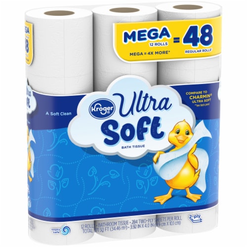 Kroger® Ultra Soft Toilet Paper Mega Roll Perspective: back