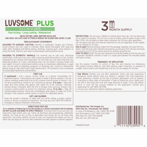 Luvsome® Plus Flea & Tick for Cats Perspective: back