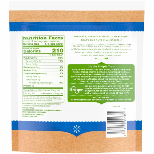Simple Truth® Sea Salt Roasted Pecans Perspective: back