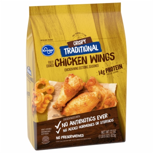Kroger® Crispy Traditional Fully Cooked Chicken Wings Perspective: back