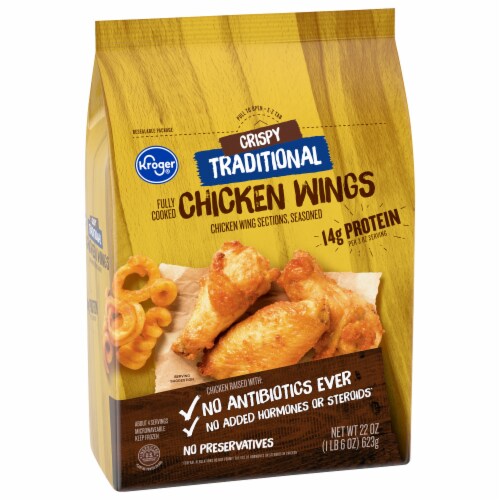 Kroger® Fully Cooked Frozen Crispy Chicken Wings Traditional Perspective: back