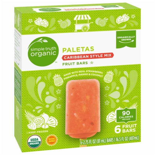 Simple Truth Organic® Paletas Caribbean Style Fruit Bars Perspective: back