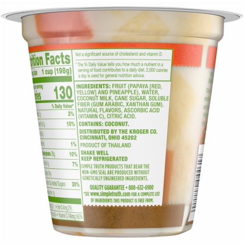 Simple Truth™ Coco Papaya Pina Fruit Cup Perspective: back
