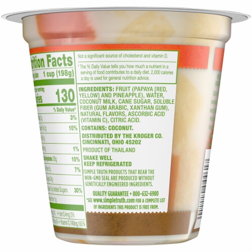 Simple Truth™ Coco Papaya Pina Fruit Cup Perspective: back
