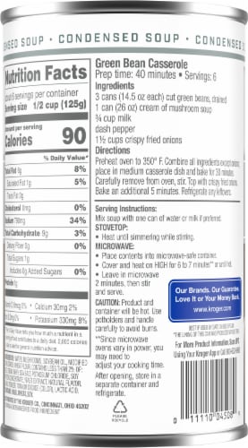 Kroger® Cream of Mushroom Condensed Soup Perspective: back