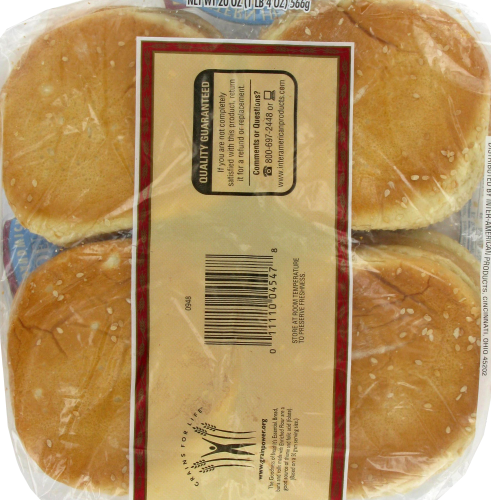Western Golden Sesame Sandwich Buns Perspective: back