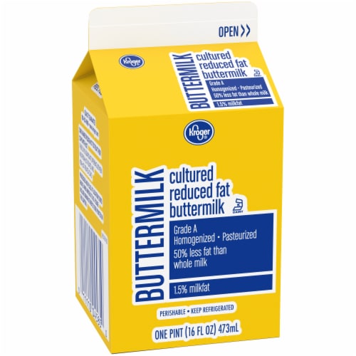 Kroger® Cultured 1.5% Reduced Fat Buttermilk Pint Perspective: back