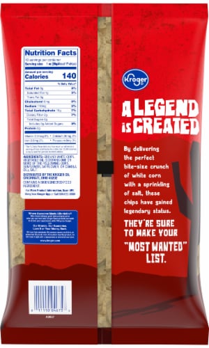 Kroger® White Corn Bite Size Tortilla Chips Perspective: back