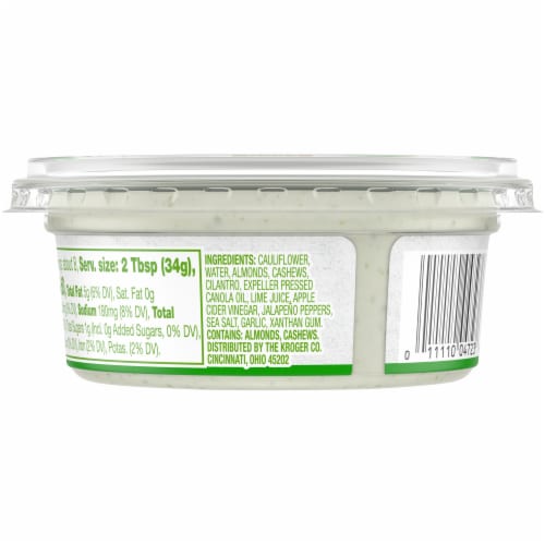 Simple Truth Plant Based Cilantro with Jalapeno Cauliflower Dip Perspective: back