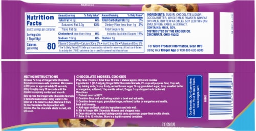 Kroger® Milk Chocolate Morsels Perspective: back